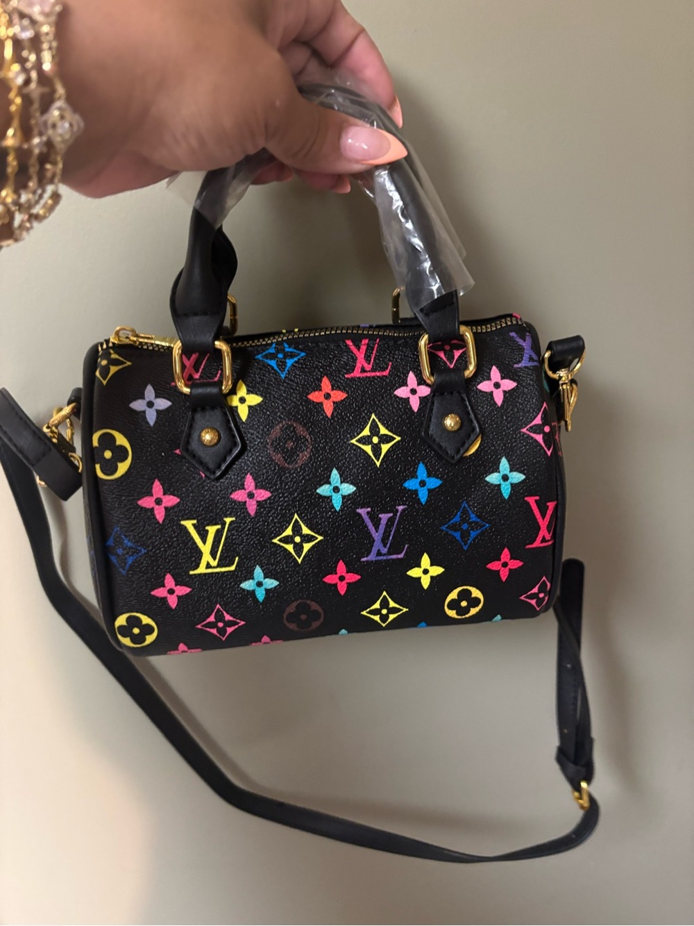 Black Multicolor Mini Satchel Bag by Louis Vuitton UNBRANDED